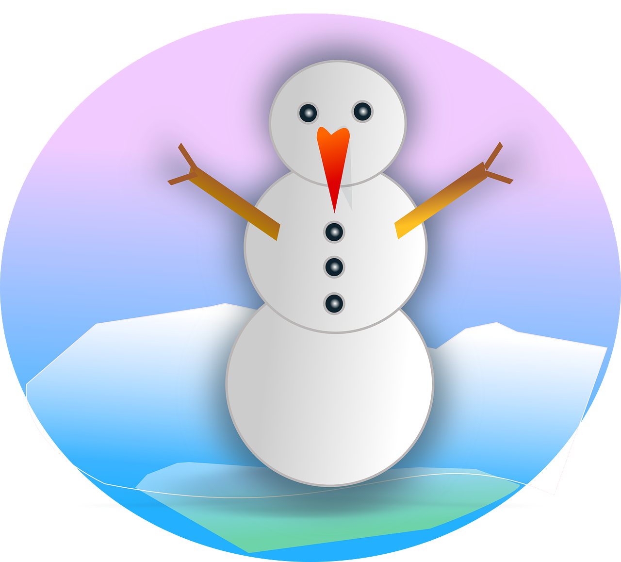 snowman winter christmas free photo