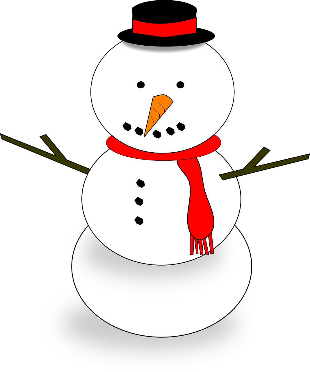 snowman hat scarf free photo