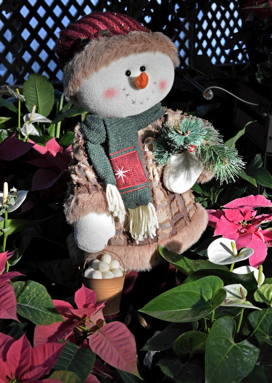 snowman winter christmas free photo