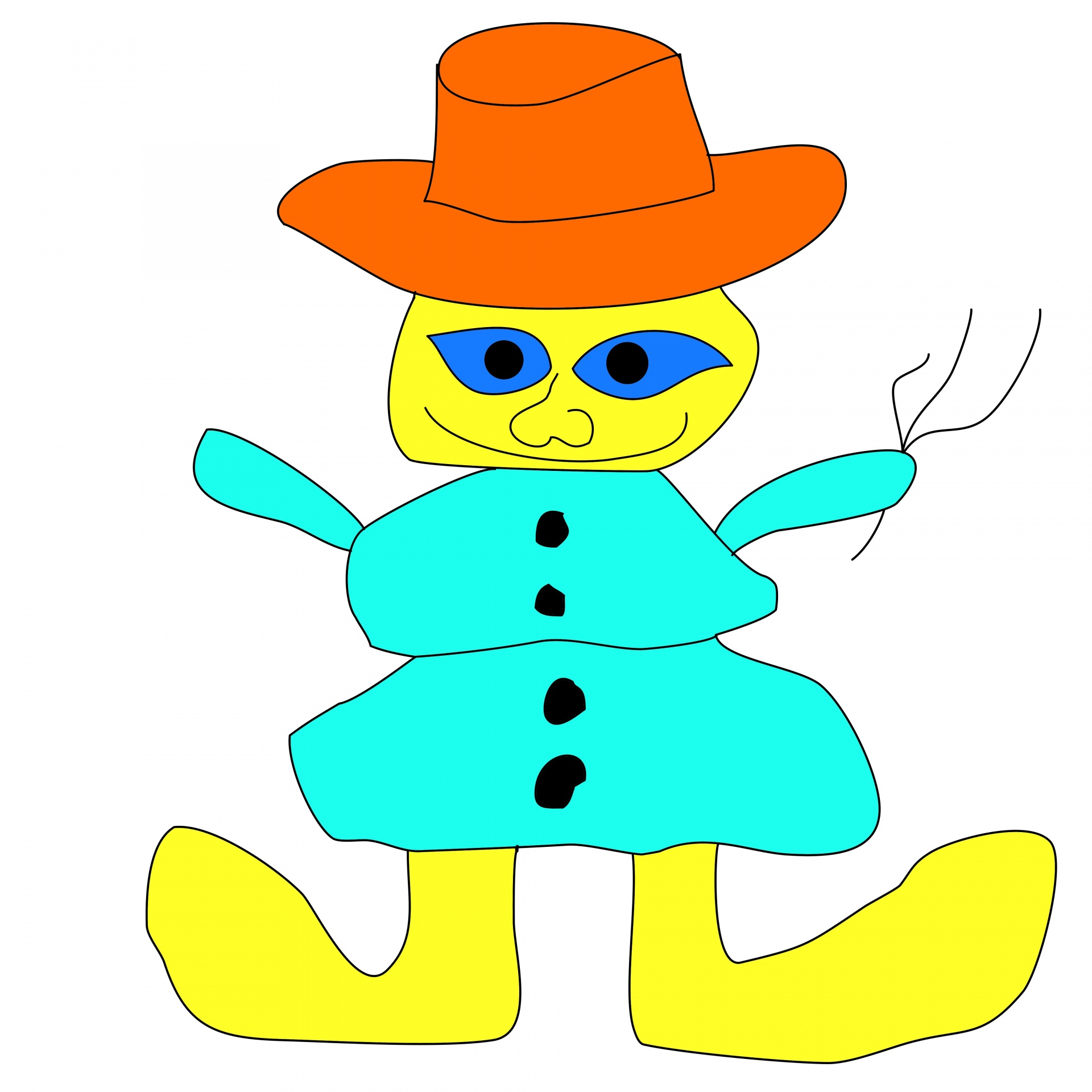 snowman cartoon doodle free photo