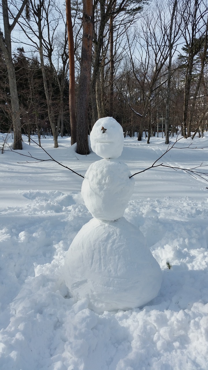 snowman japan snow free photo