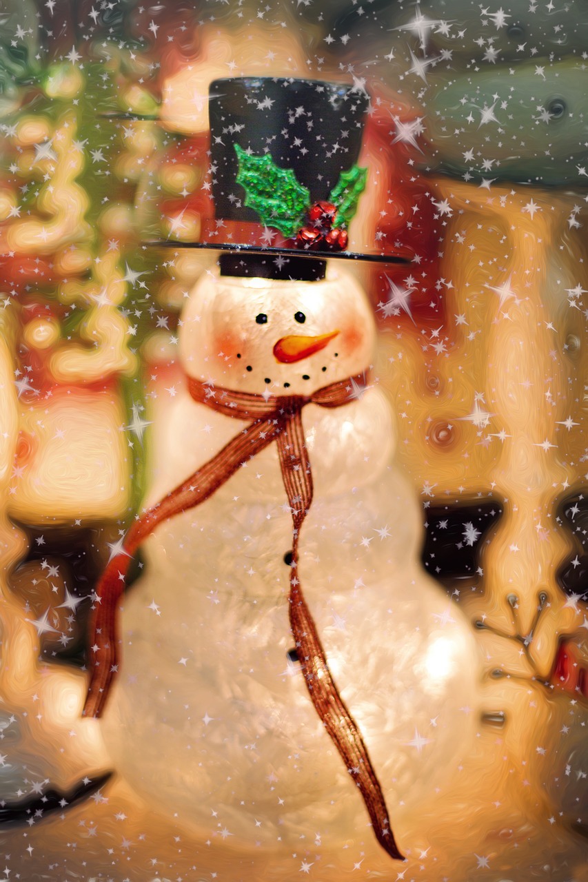 snowman christmas winter free photo