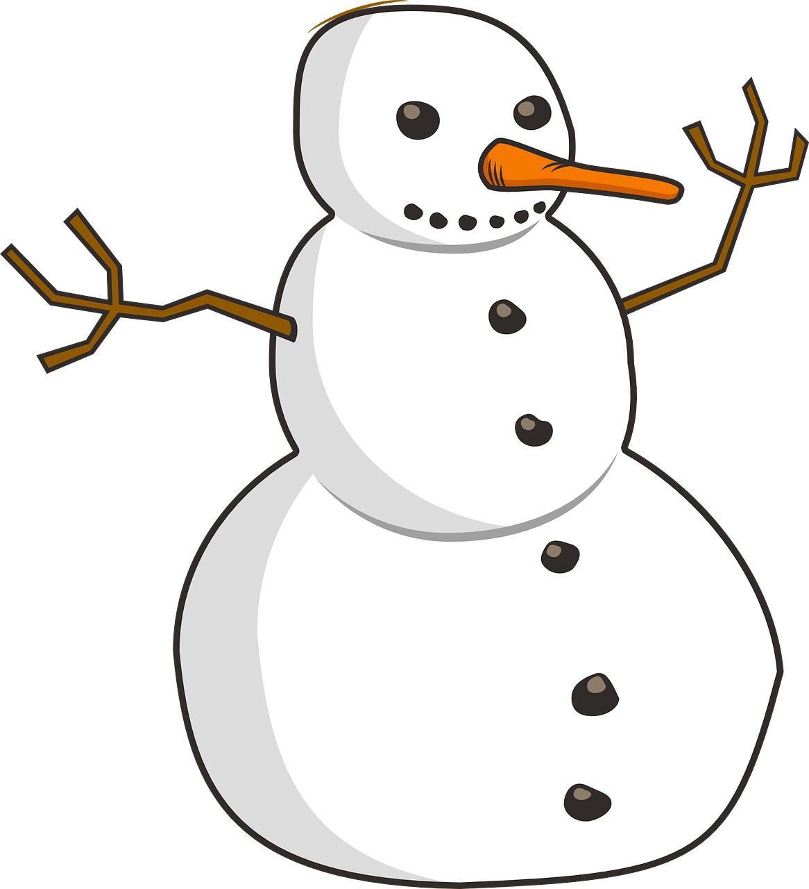 snowman winter happy free photo