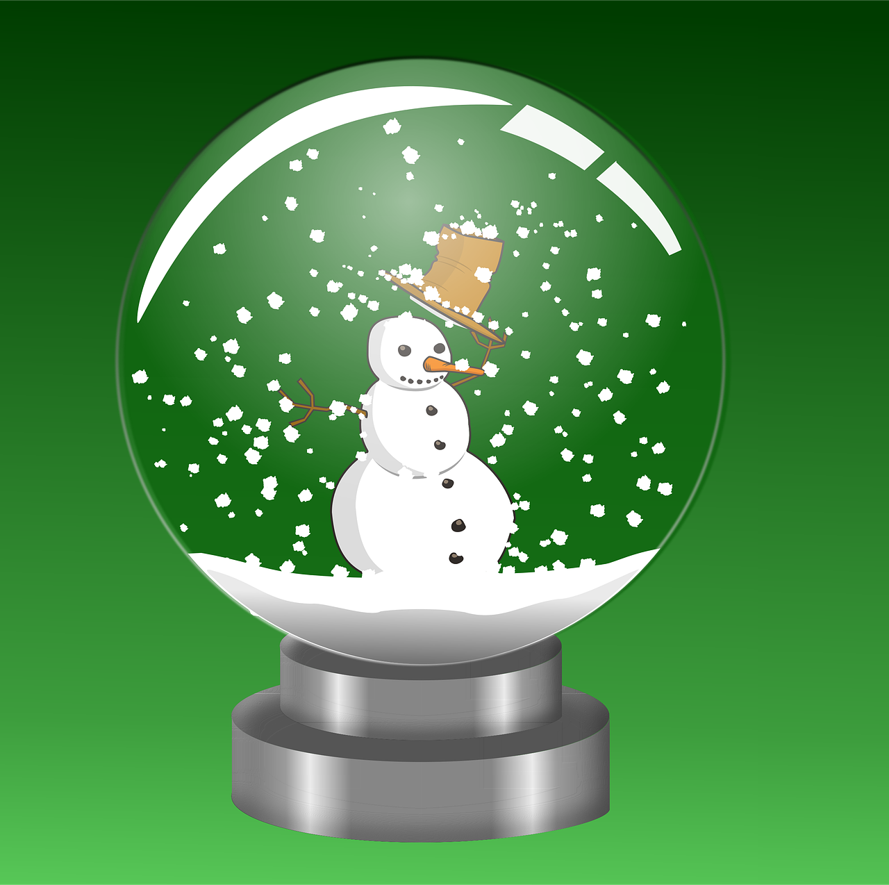 snowman winter globe free photo