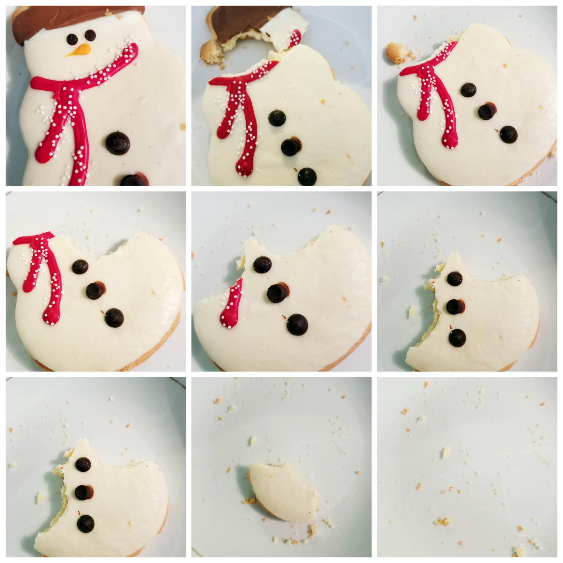 cookie snowman dessert free photo