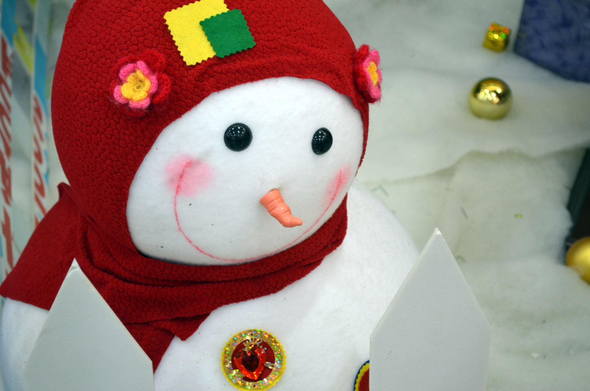 snowman christmas display free photo