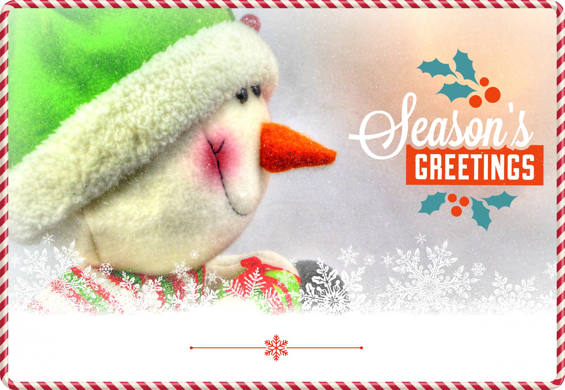 snowman seasons greetings ecard free photo