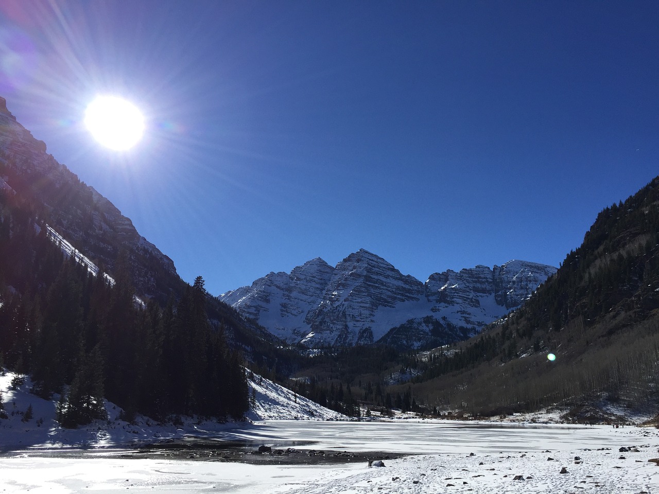 sunset snowmass mountains free photo