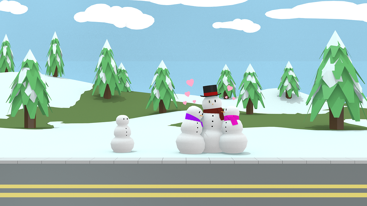 snowmen family christmas free photo