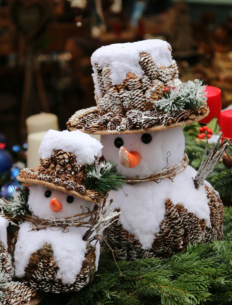 snowmen nuremberg christmas market free photo