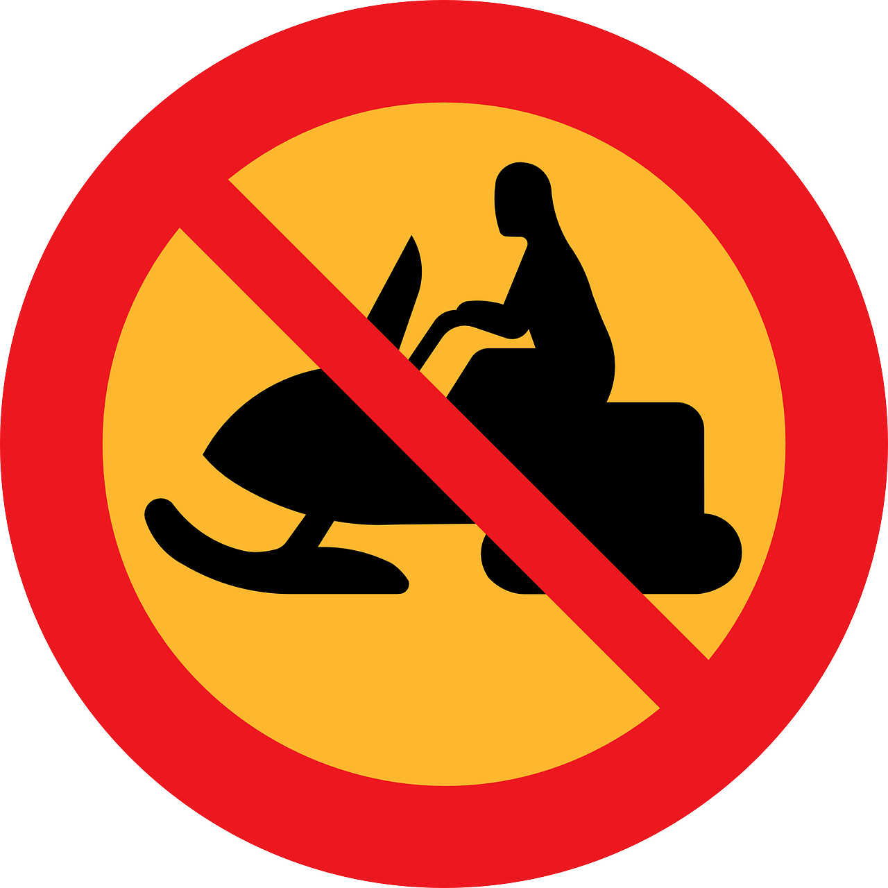 snowmobile prohibited forbidden free photo