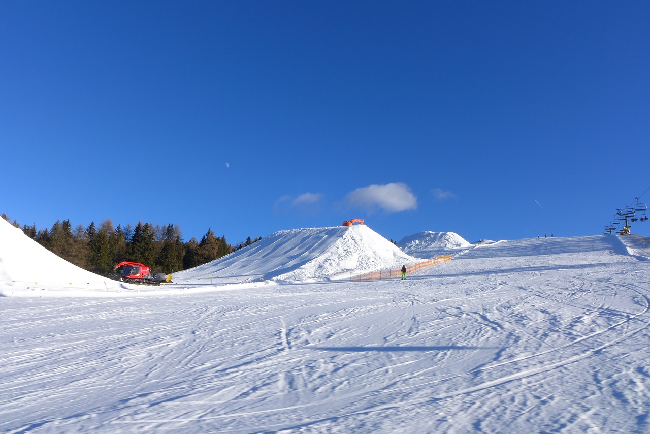 snowpark artificial snow snowmakers free photo