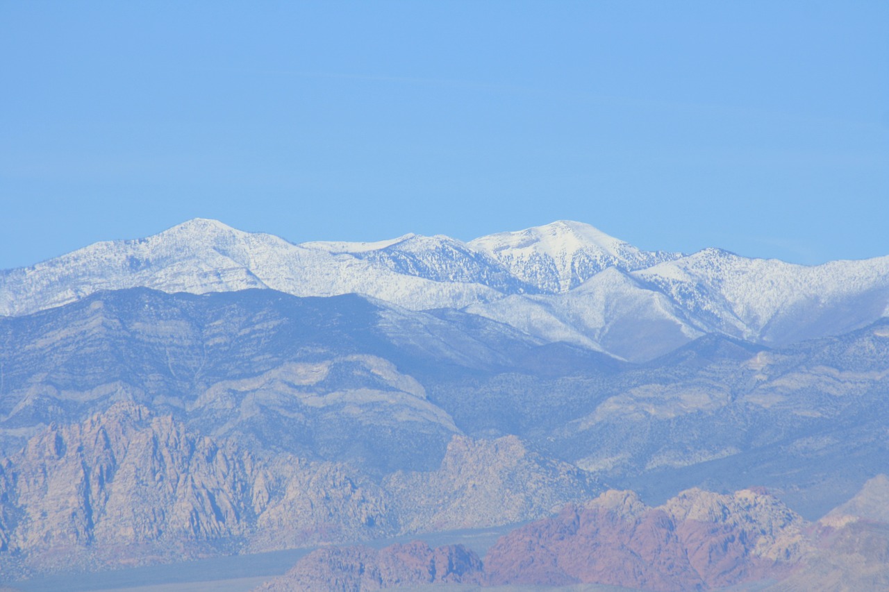 snowy mountain red rock free photo