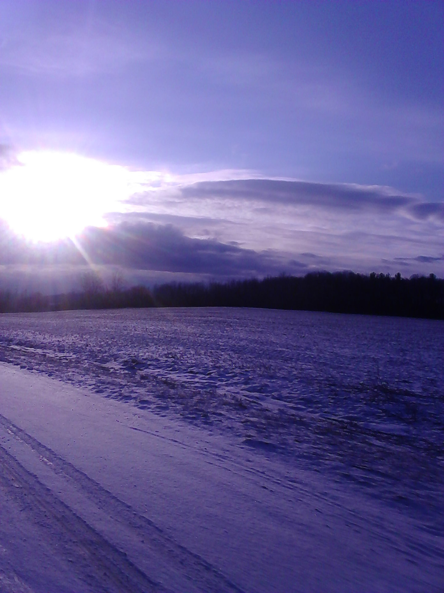 snow sun snowy country road free photo