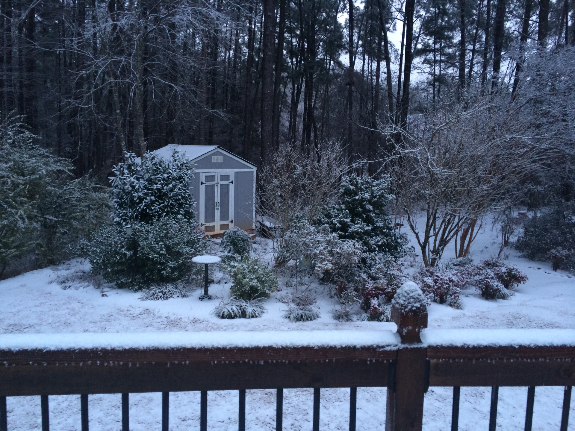 snow winter outdoor shed free photo