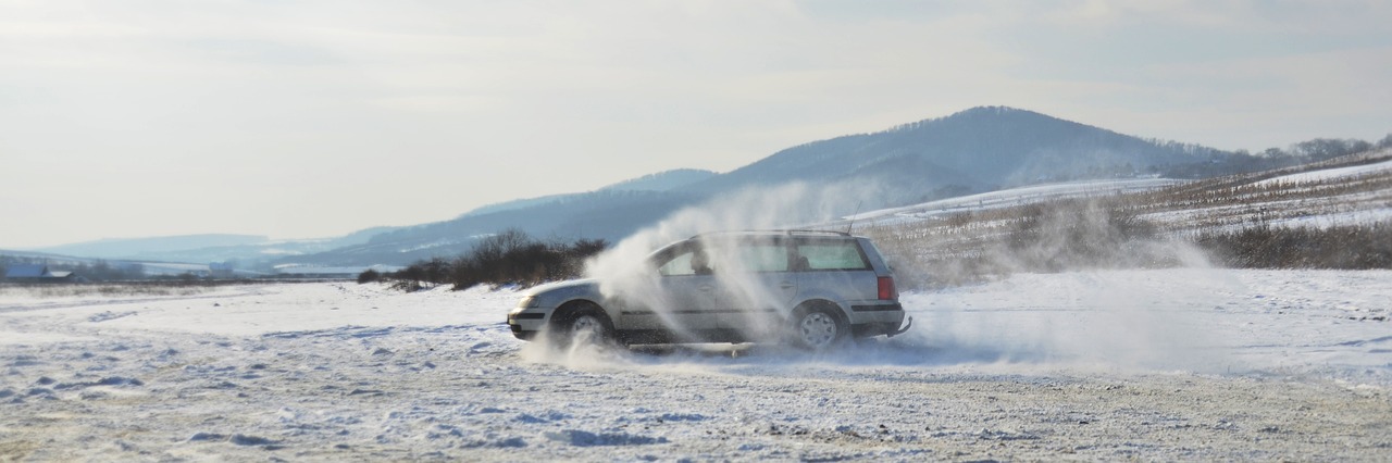snowy landscape car speed free photo