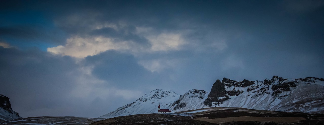 snowy mountains evening mountain free photo