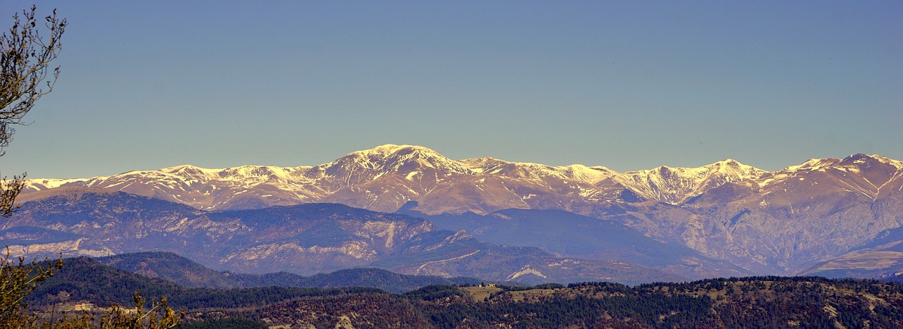 snowy mountains the puigmal landscape free photo