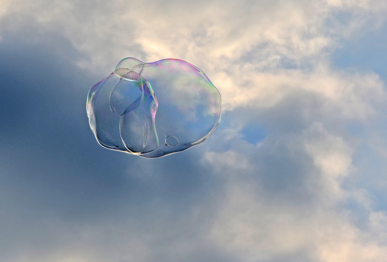 soap bubble sky shimmer free photo