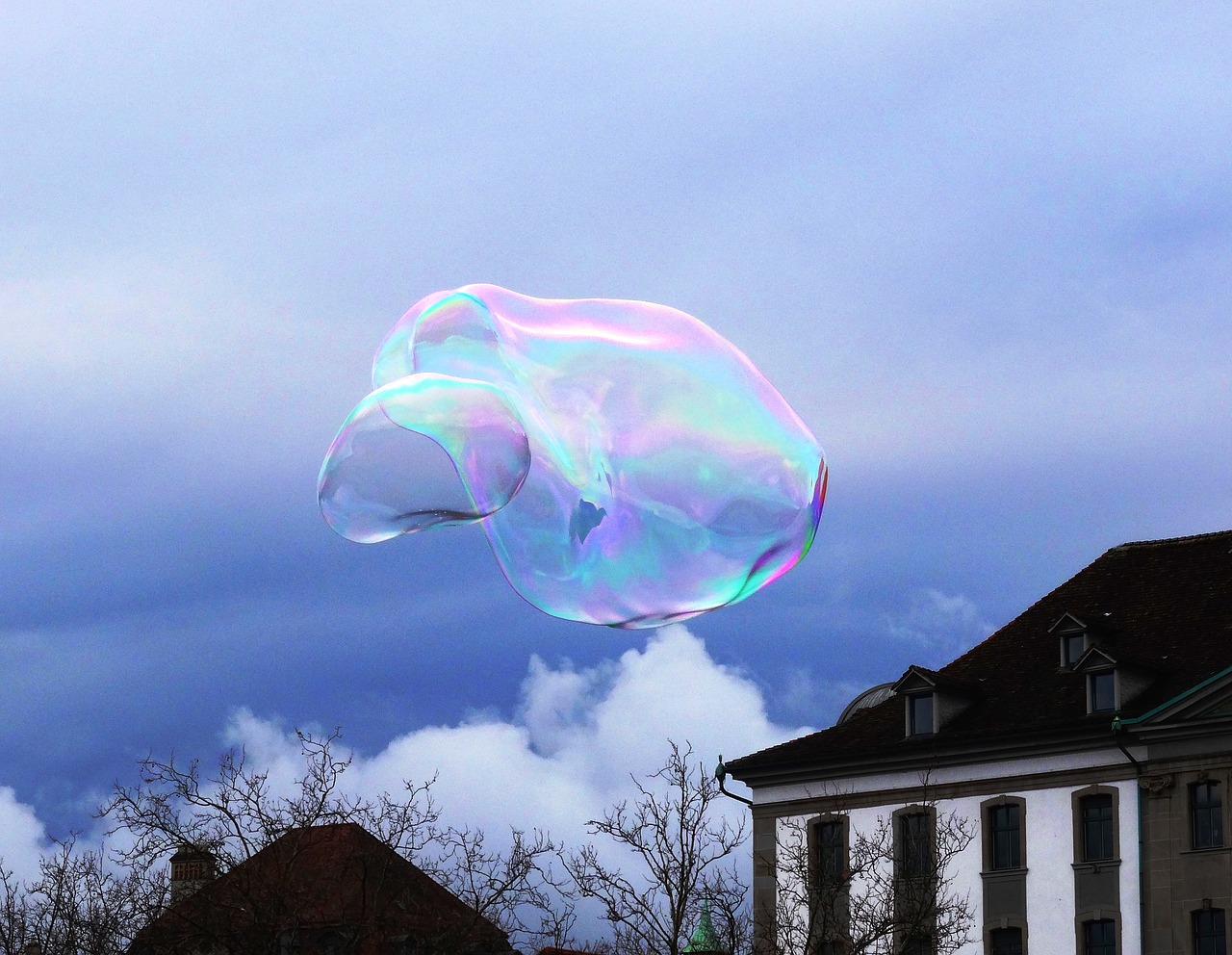 soap bubble sky cloud free photo