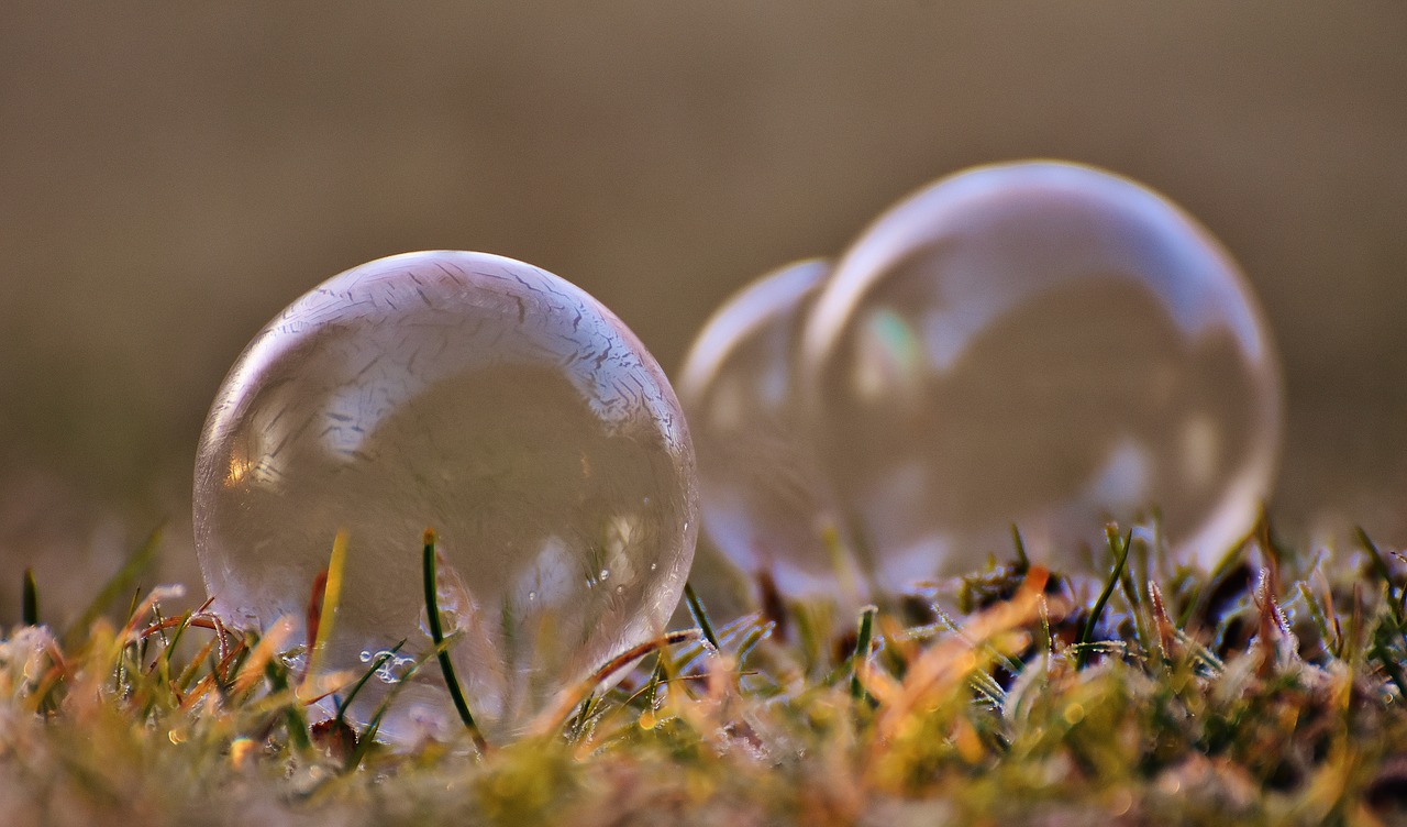 soap bubble frozen winter free photo