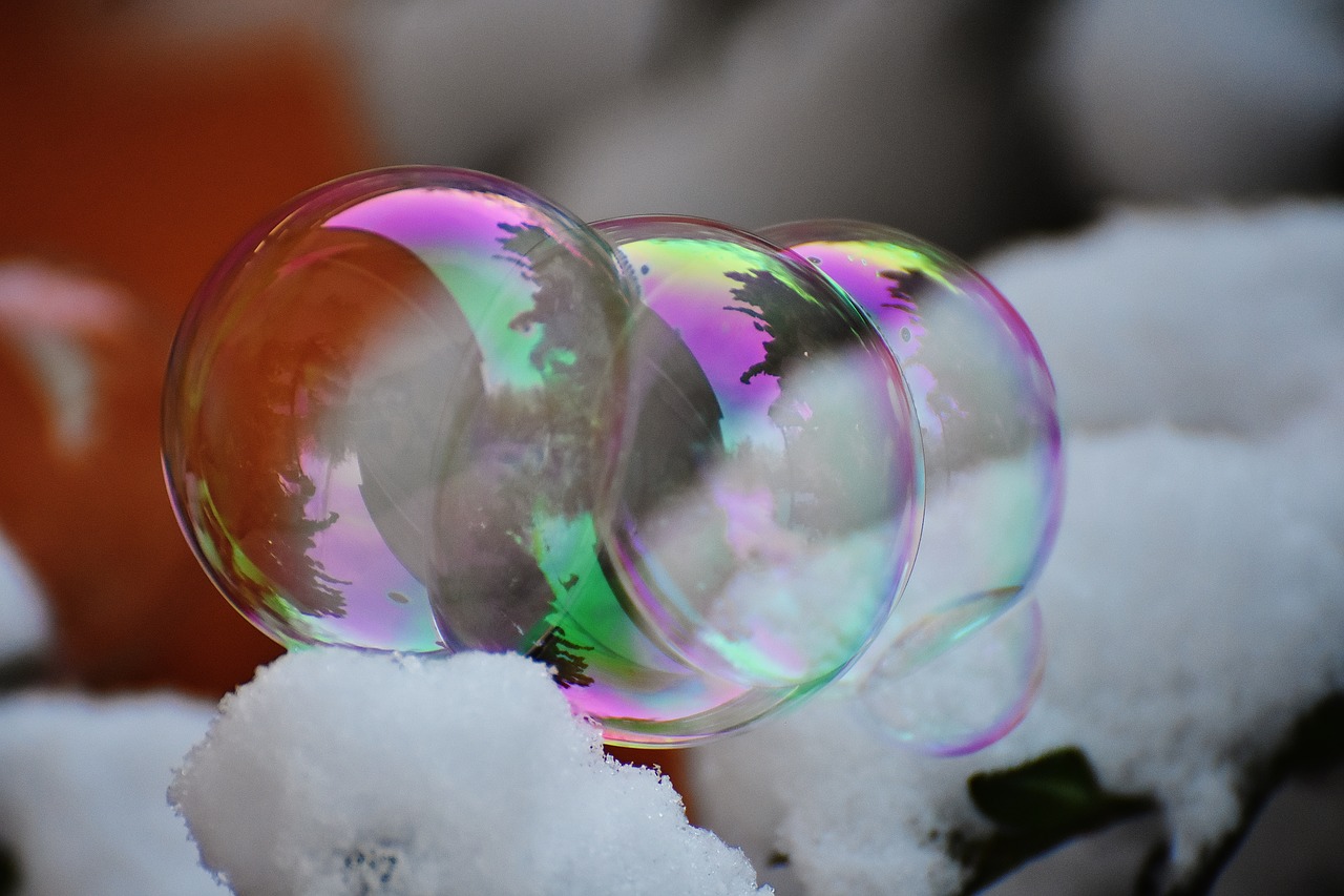 soap bubble colorful balls free photo