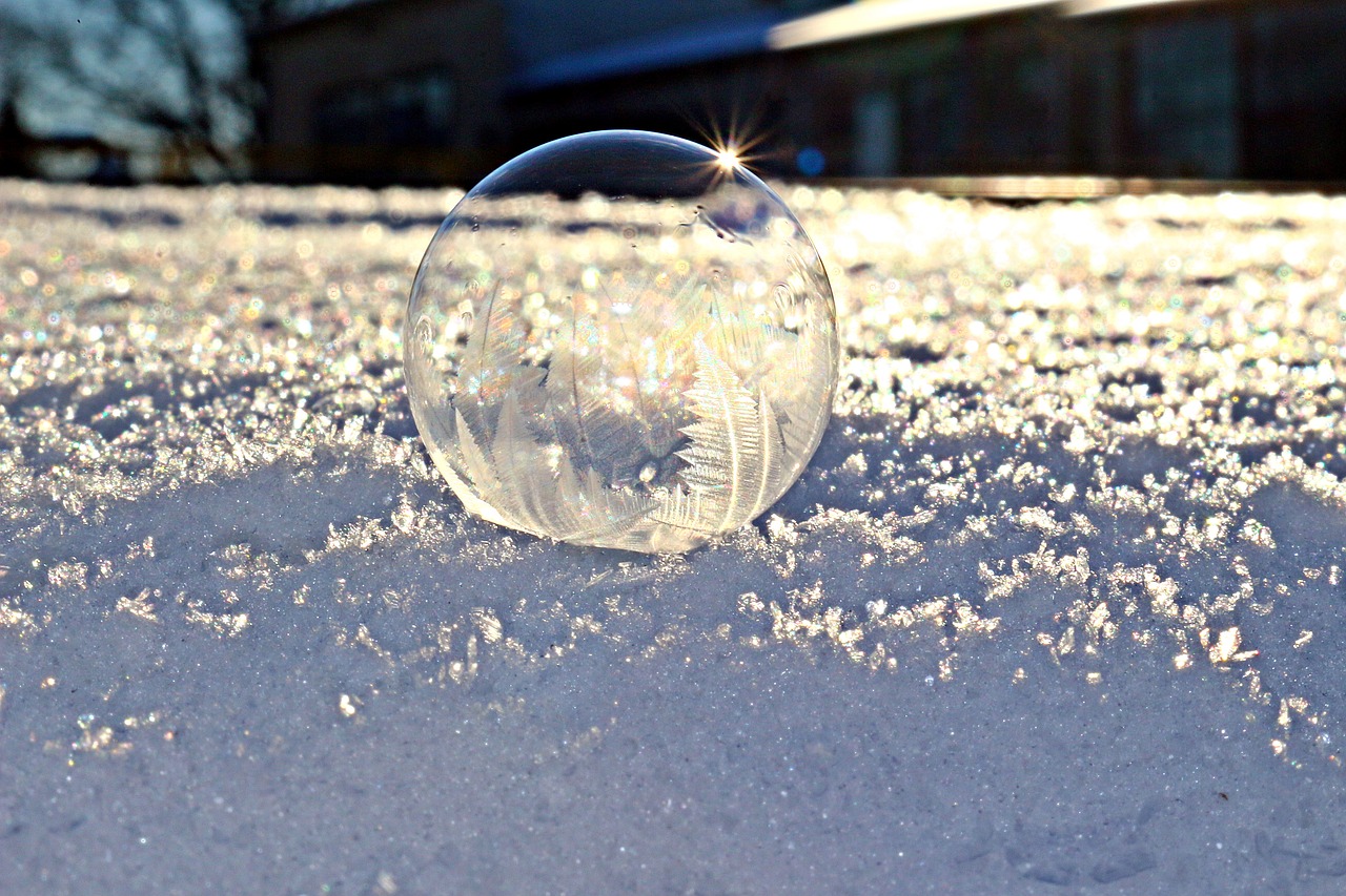 soap bubble ball ice free photo