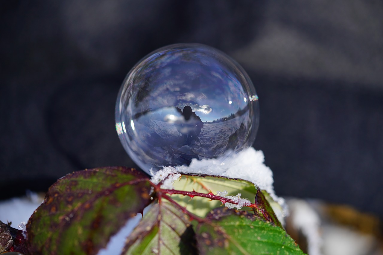 soap bubble winter ball free photo