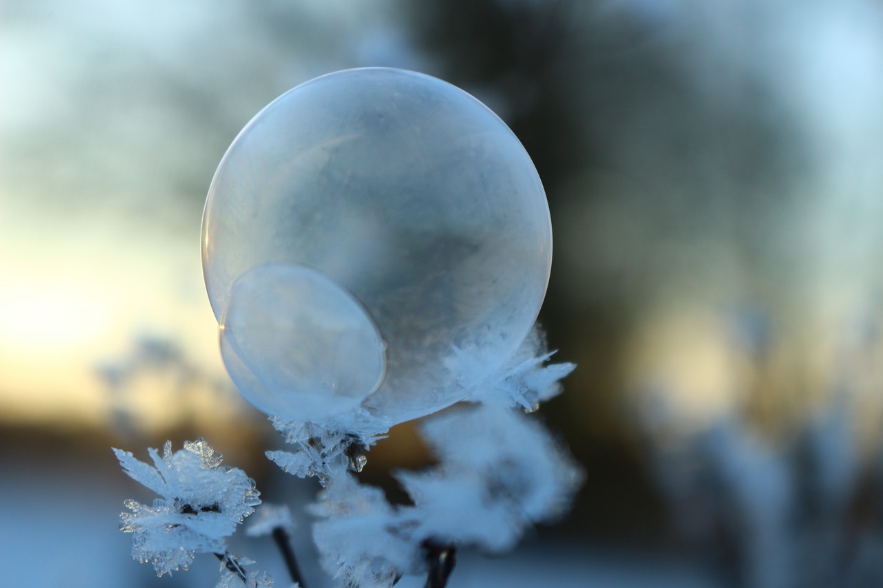 soap bubble snow frost free photo