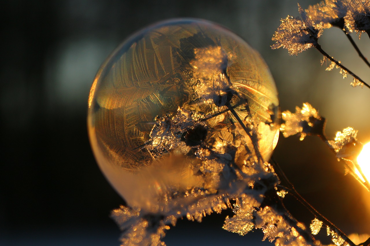 soap bubble ball frost free photo
