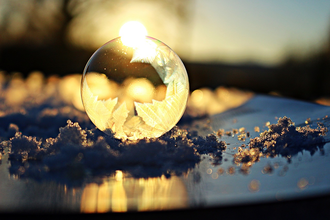 soap bubble frost globe frost blister free photo
