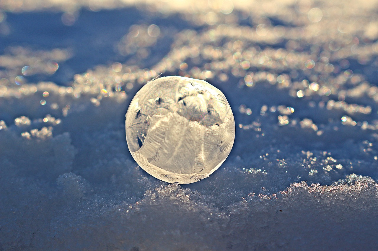 soap bubble crystal bubble frozen free photo