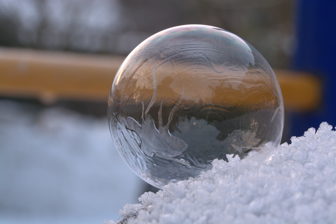 soap bubble freeze frozen free photo