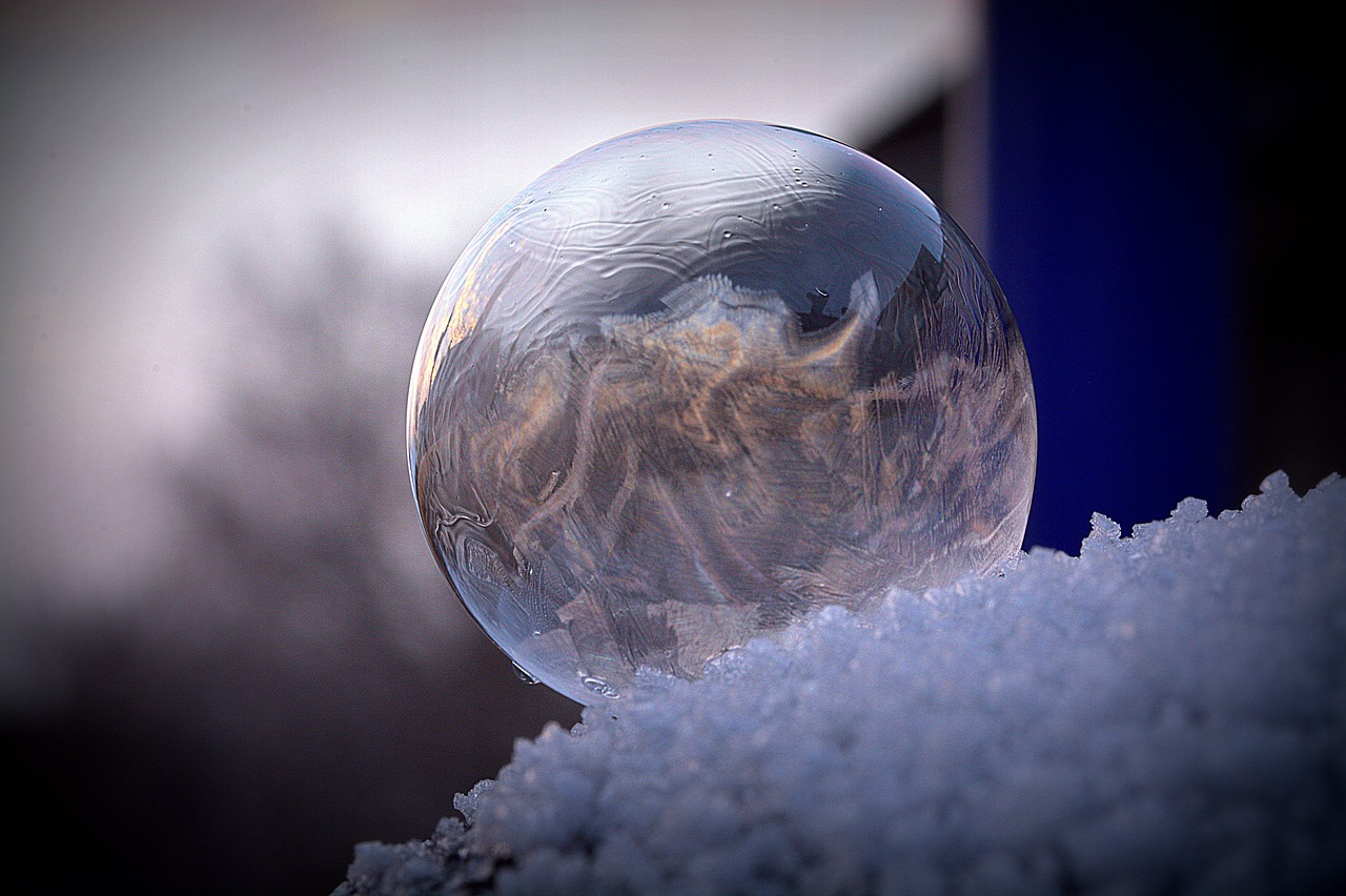 soap bubble freeze frozen free photo