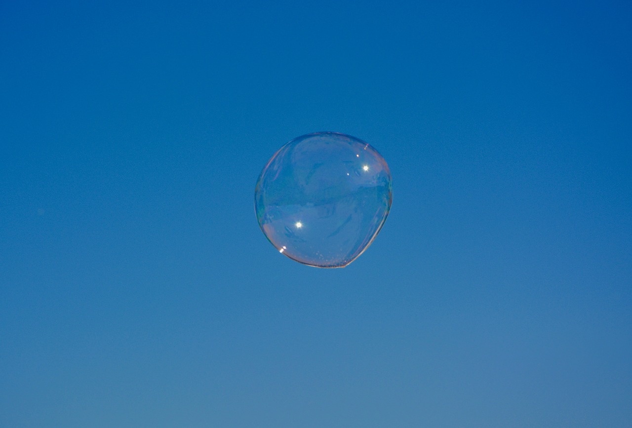 soap bubble transparency blue sky free photo