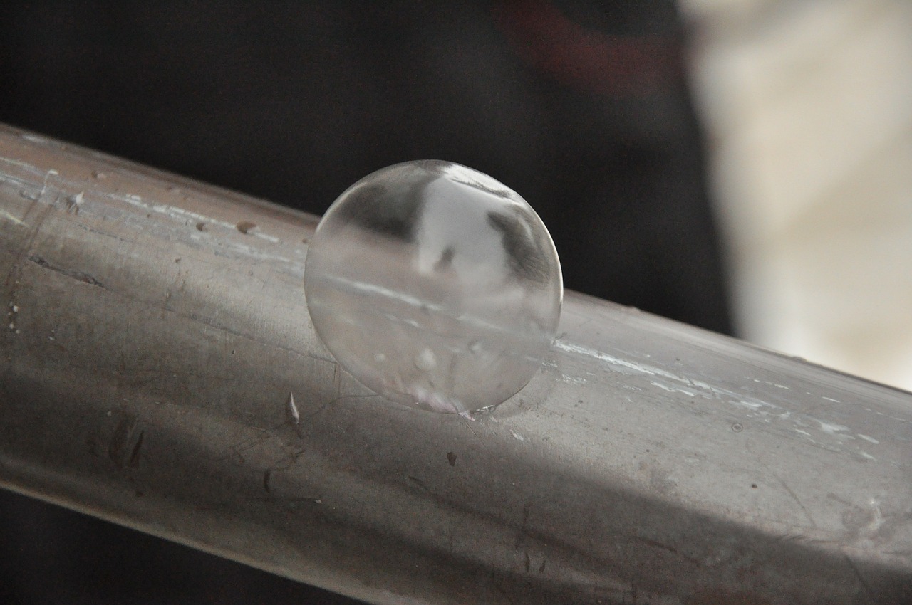 soap bubble bubble winter free photo