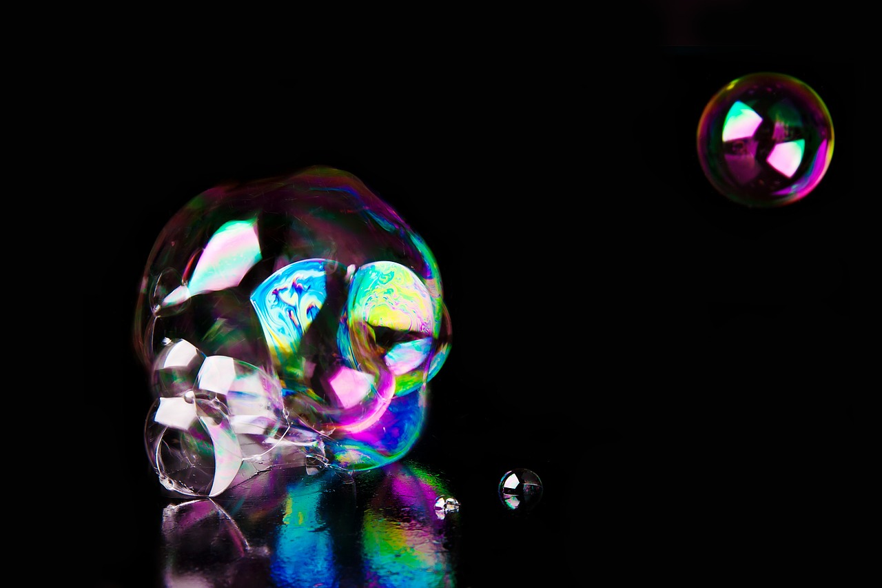 soap bubble still life black free photo