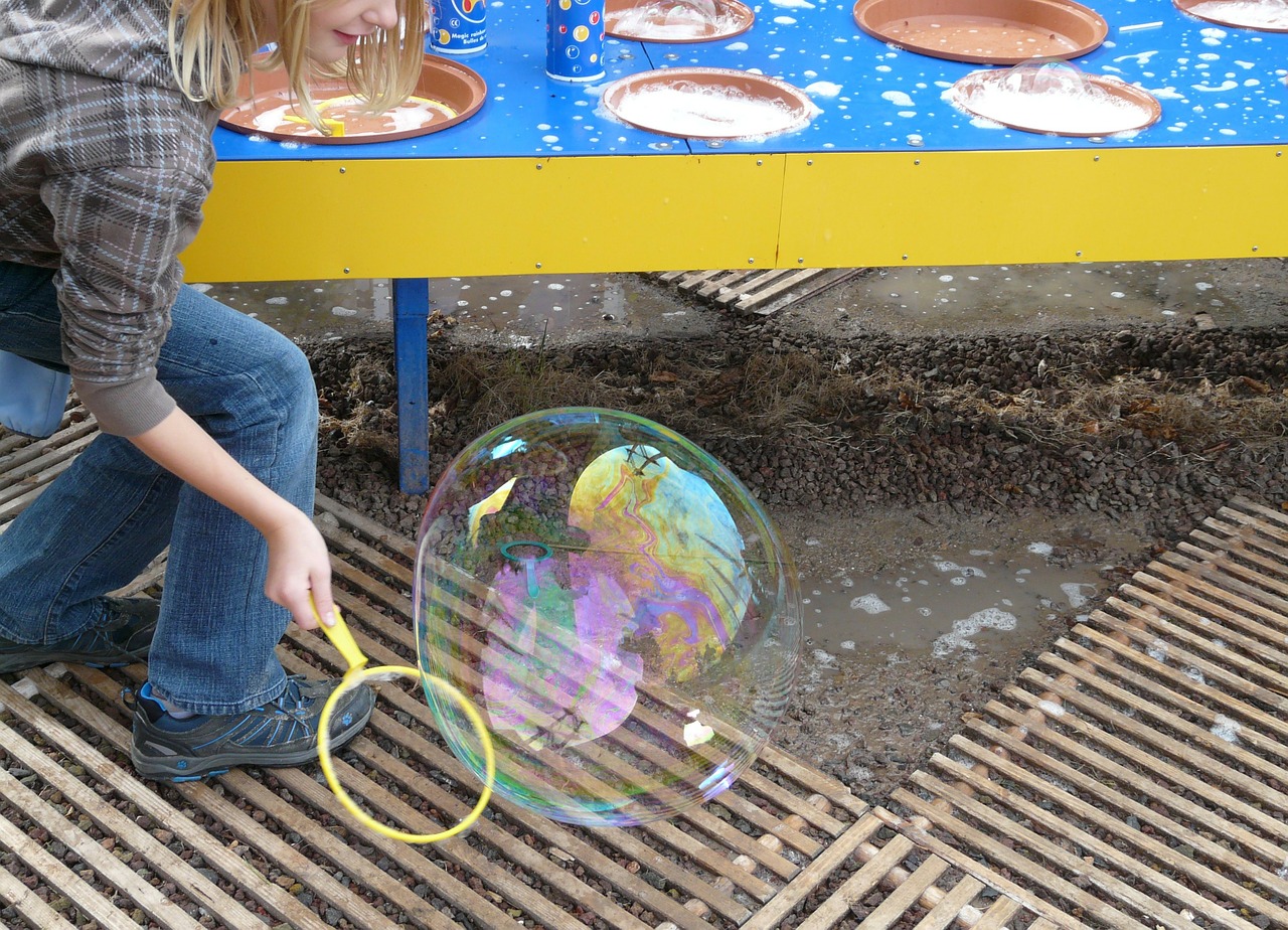 soap bubble child fun free photo