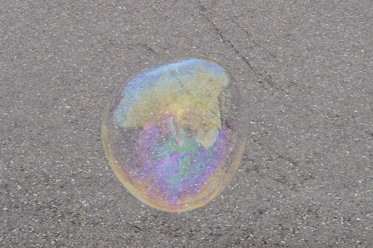 soap bubble float asphalt free photo