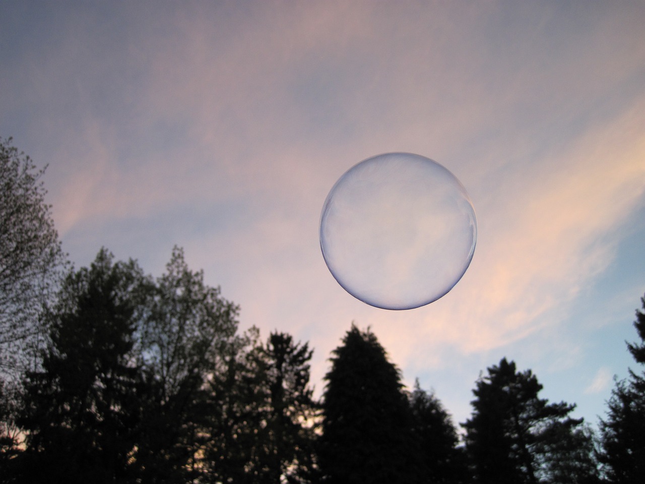 soap bubble shimmer sky free photo