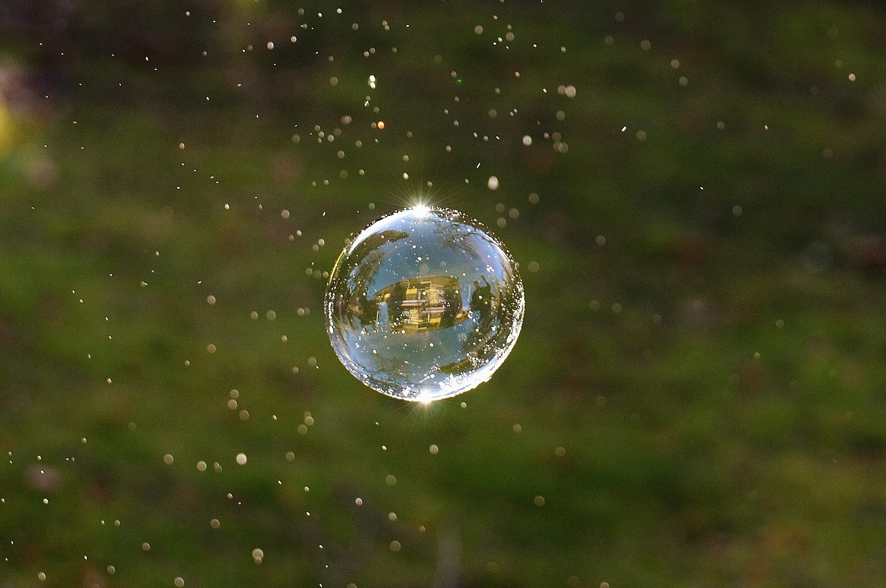 soap bubbles colorful balls free photo