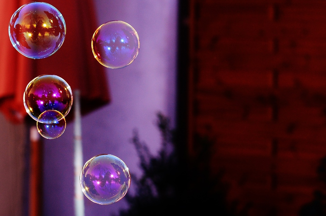 soap bubbles colorful balls free photo