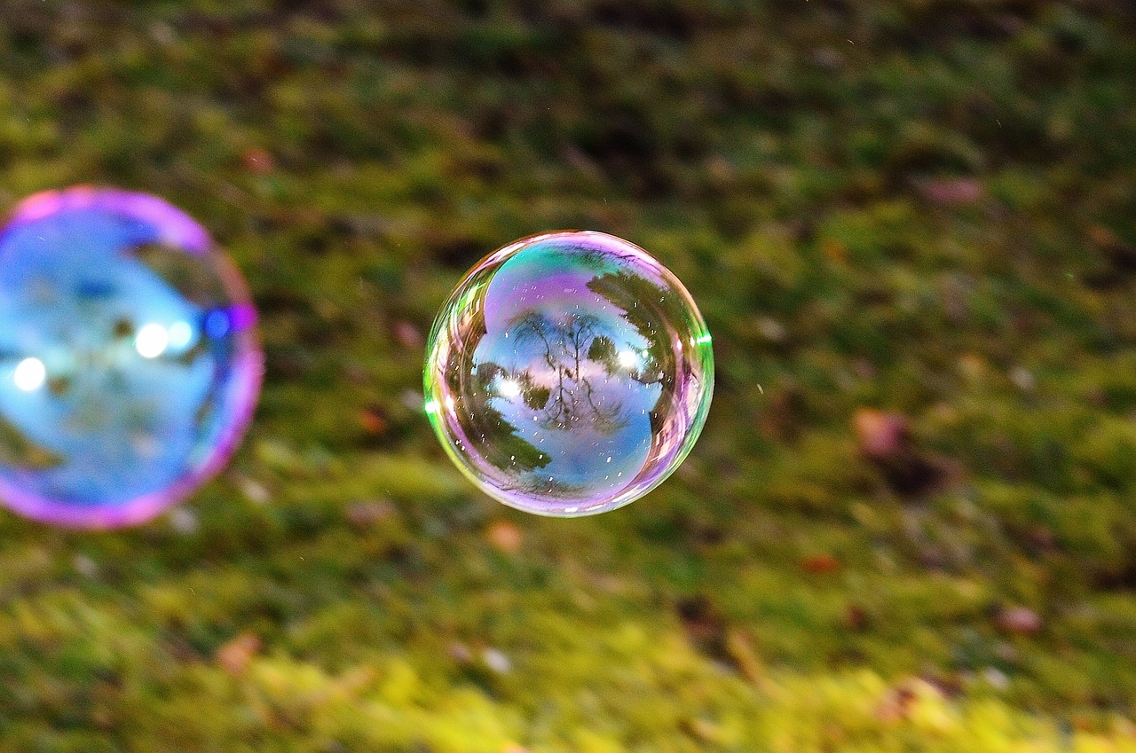 soap bubbles colorful balls free photo