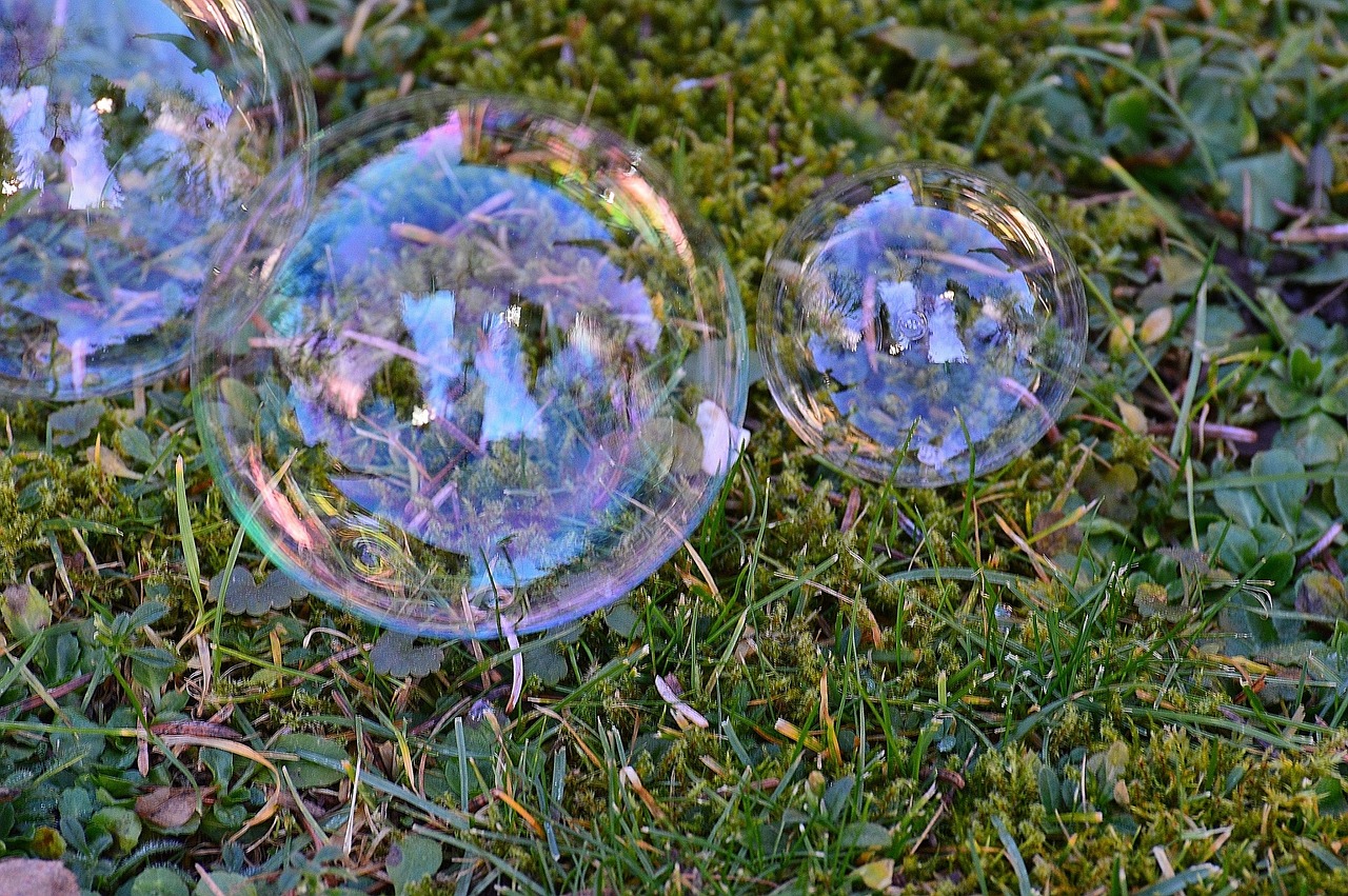 soap bubbles colorful balls free photo