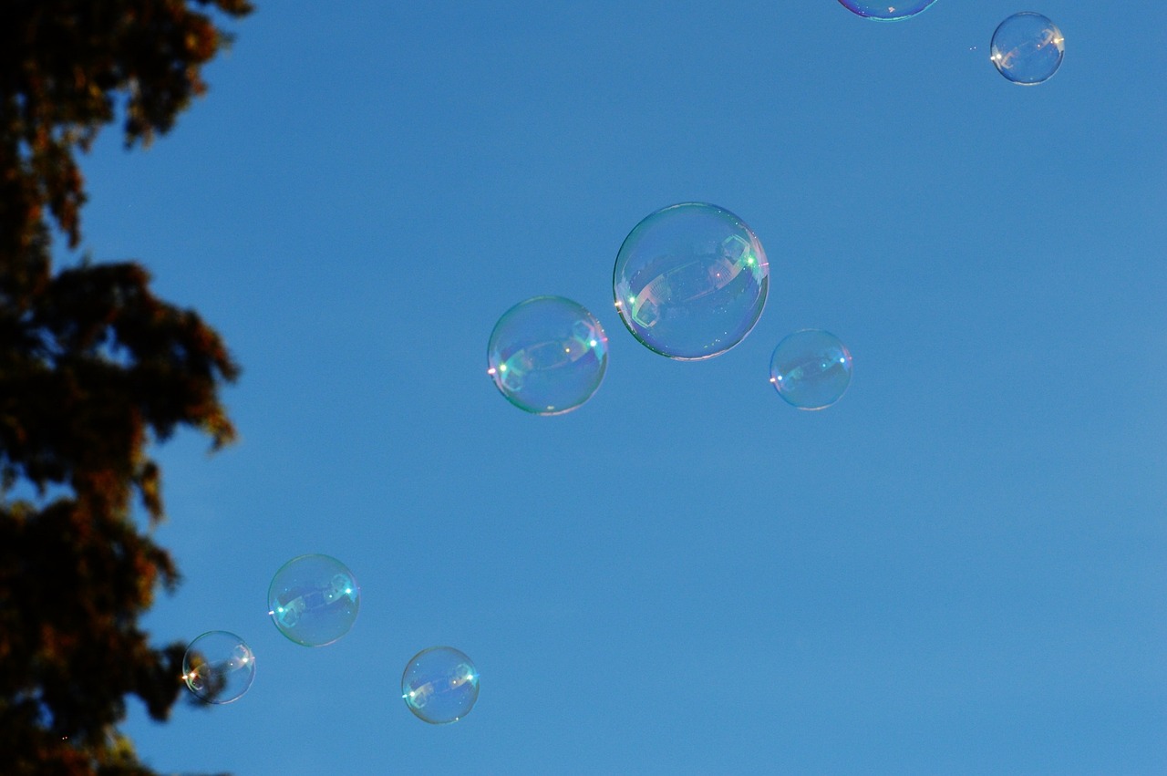 soap bubbles colorful balls free photo