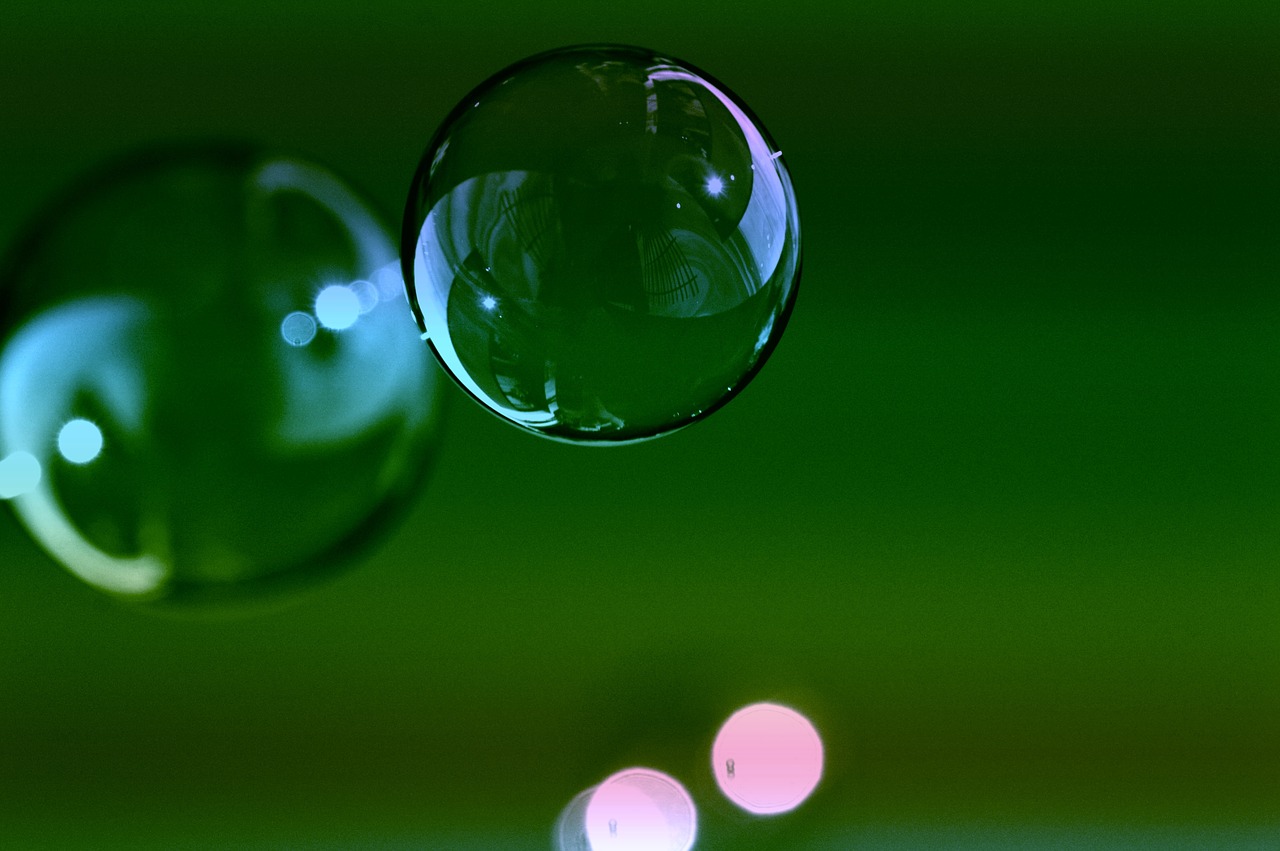 soap bubbles colorful balls free photo