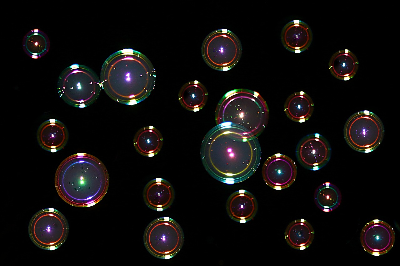 soap bubbles colorful mirroring free photo