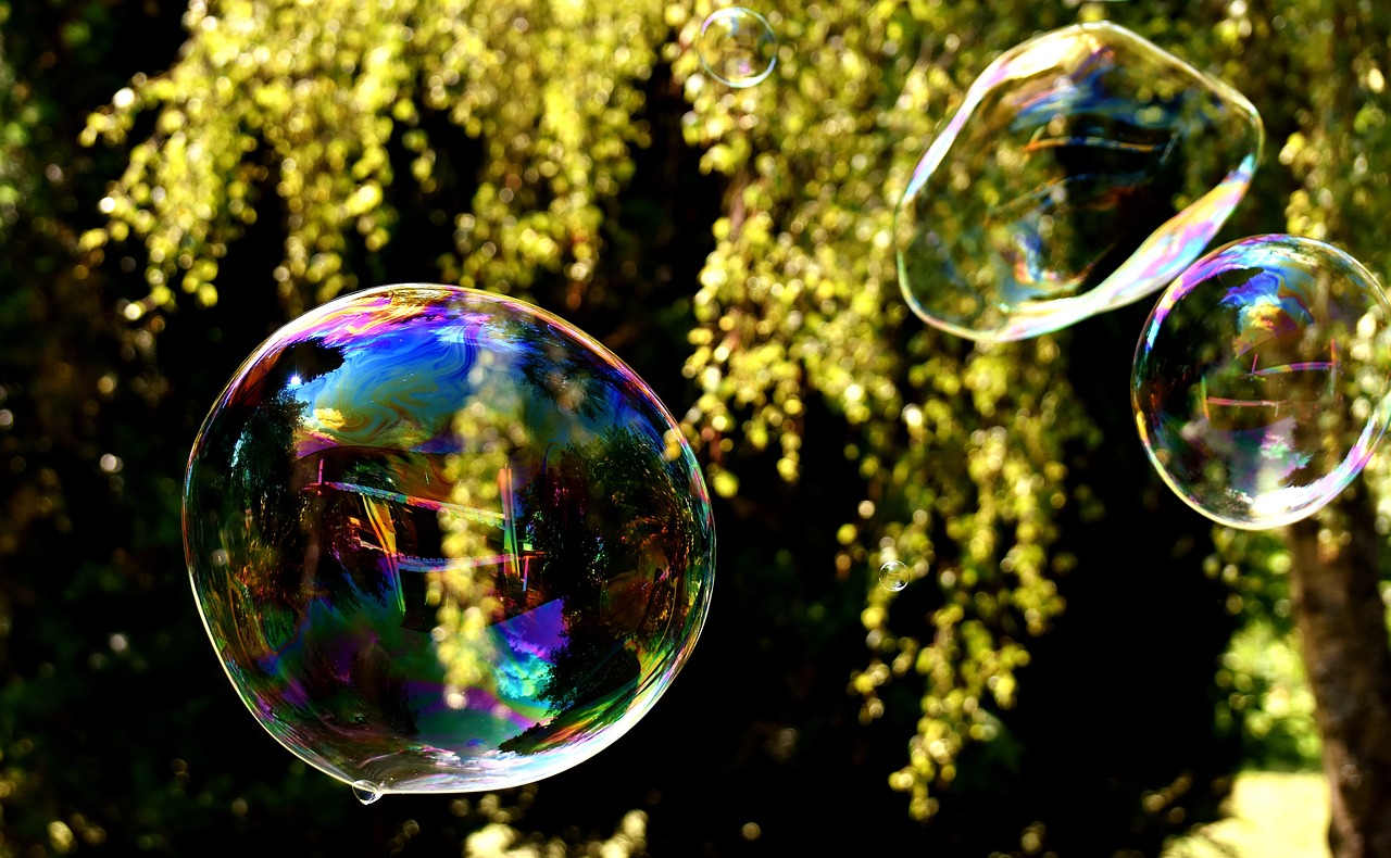 soap bubbles huge large free photo