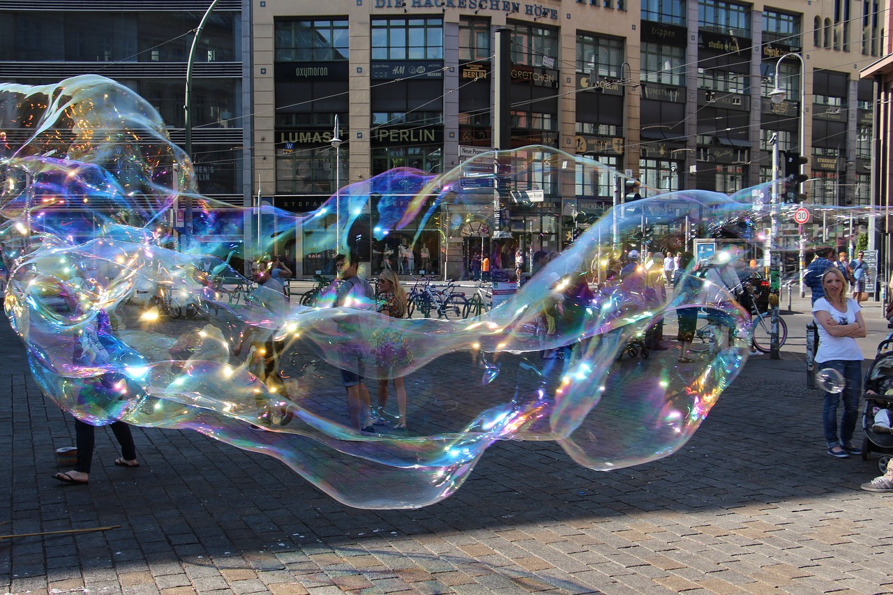 soap bubbles berlin giant bubble free photo