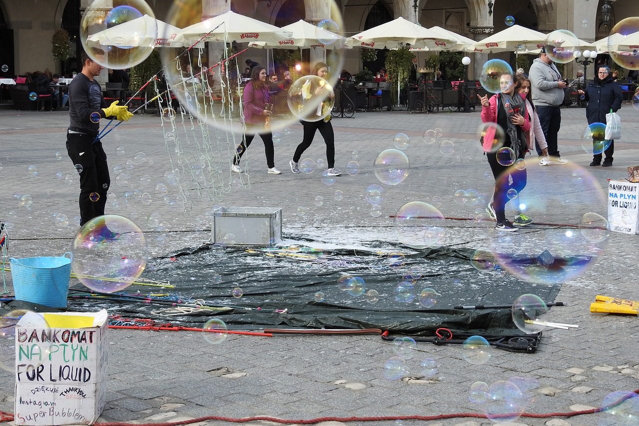 soap bubbles the market kraków free photo